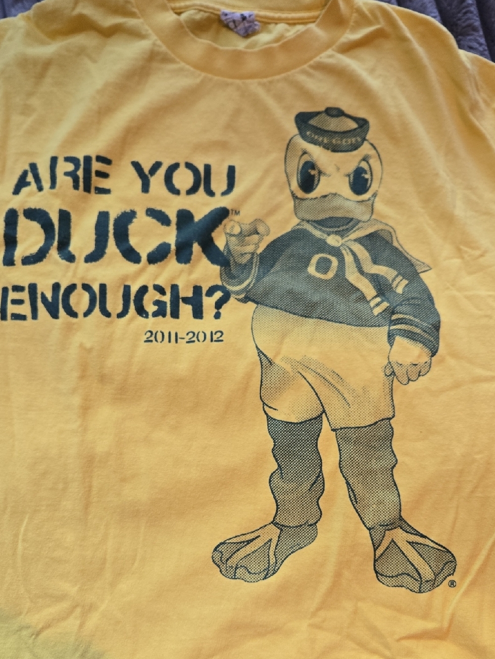 Apparel&Activewear "Are You Duck Enough" YLW S.S. Tee SZ XL. (BIN 004)